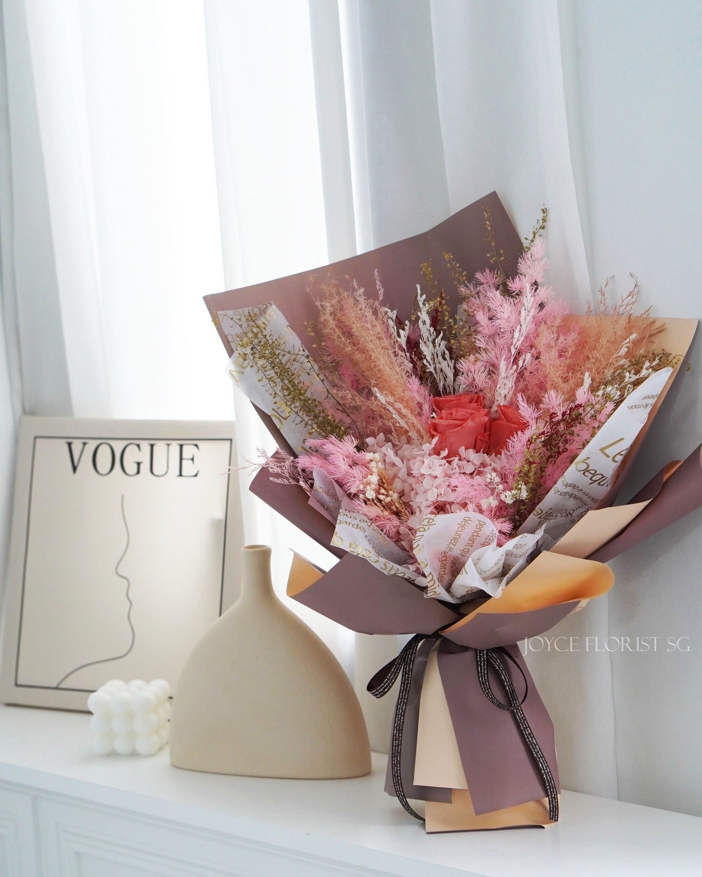 Dried & Preserved Rose Bouquet - Everlasting Flower