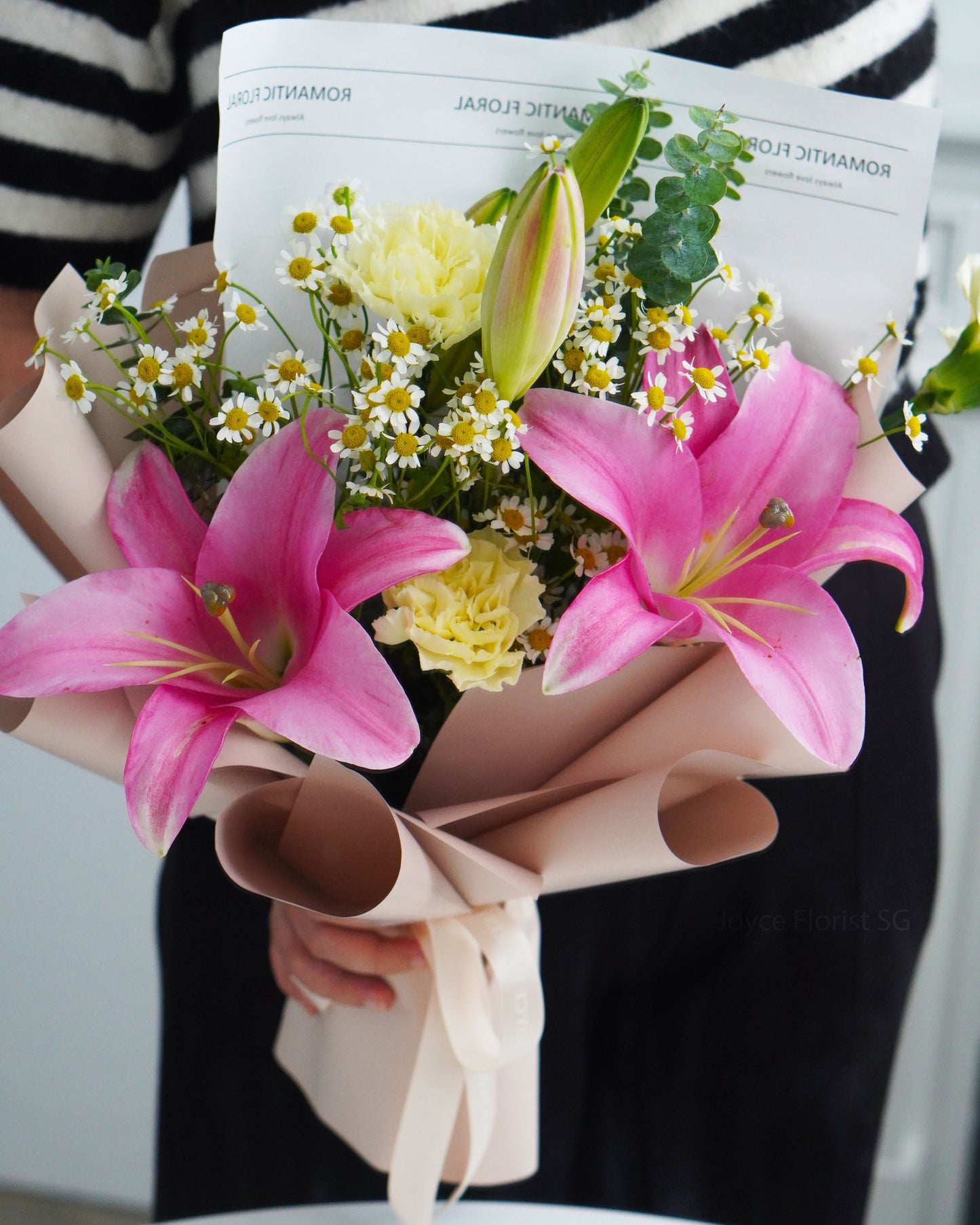 Lily Flower Bouquet - Pink Lilies