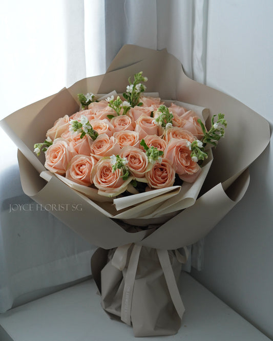 25 Rose Flower Bouquet - Wishing You Happiness