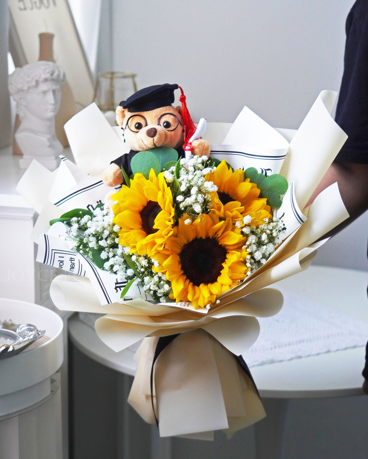 Sunflower Graduation Bouquet With Bear - Turning Point