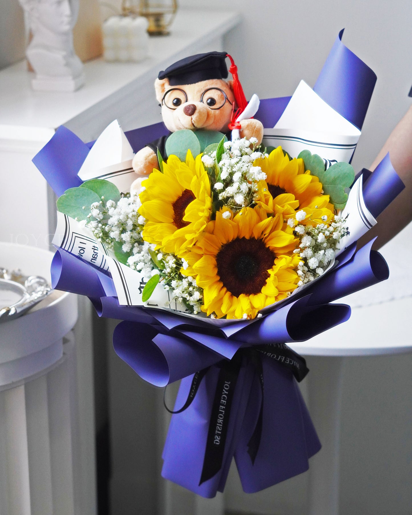 Sunflower Graduation Bouquet With Bear - Milestone