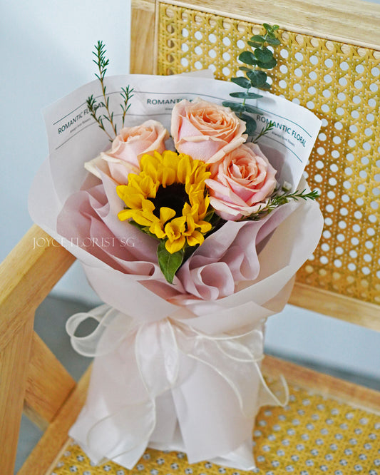 Fresh Flower Bouquet - Gold