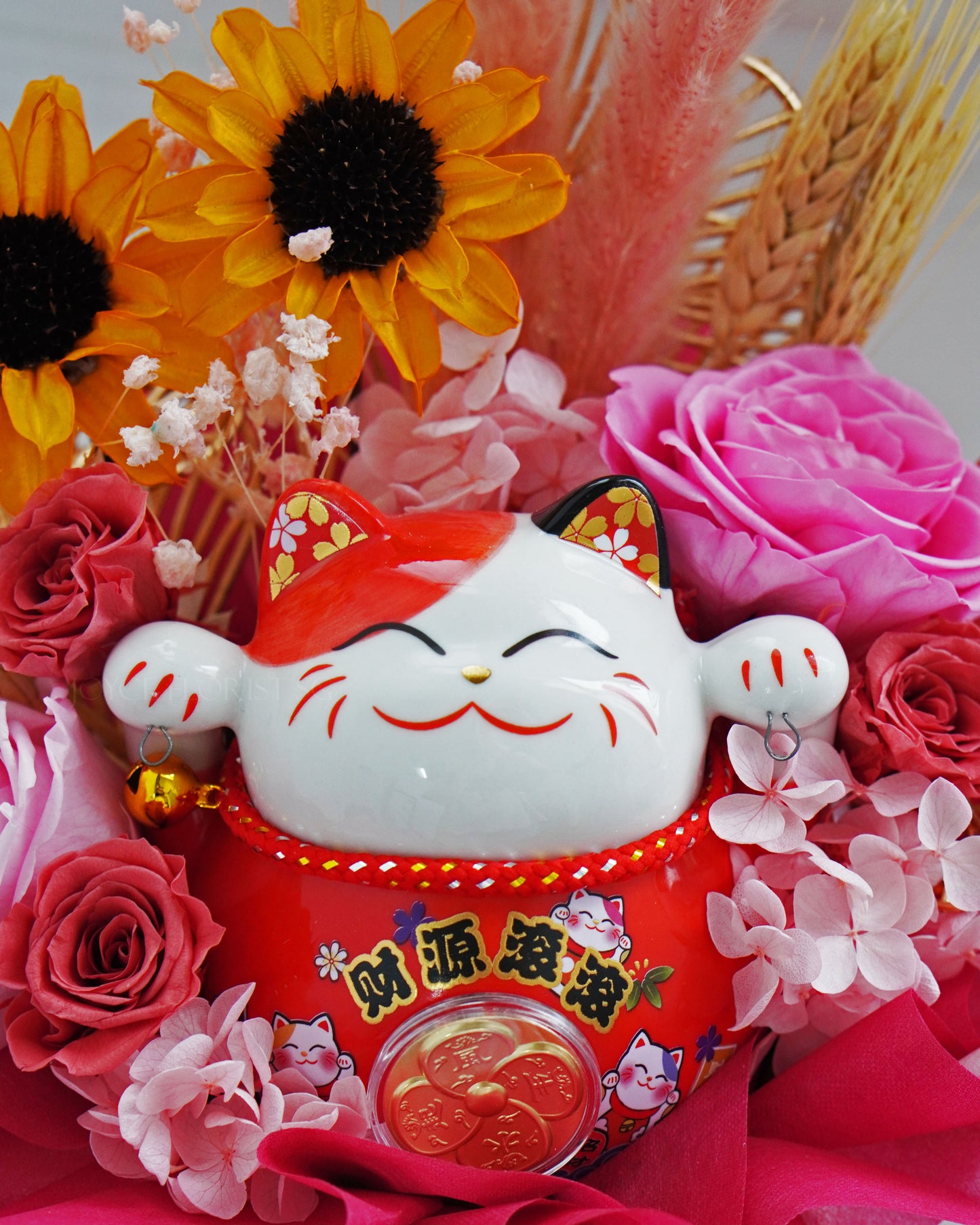 Grand Opening Flower Box - Fortune Cat