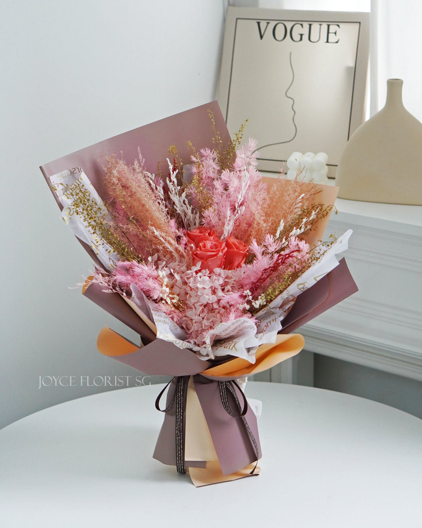 Dried & Preserved Rose Bouquet - Everlasting Flower