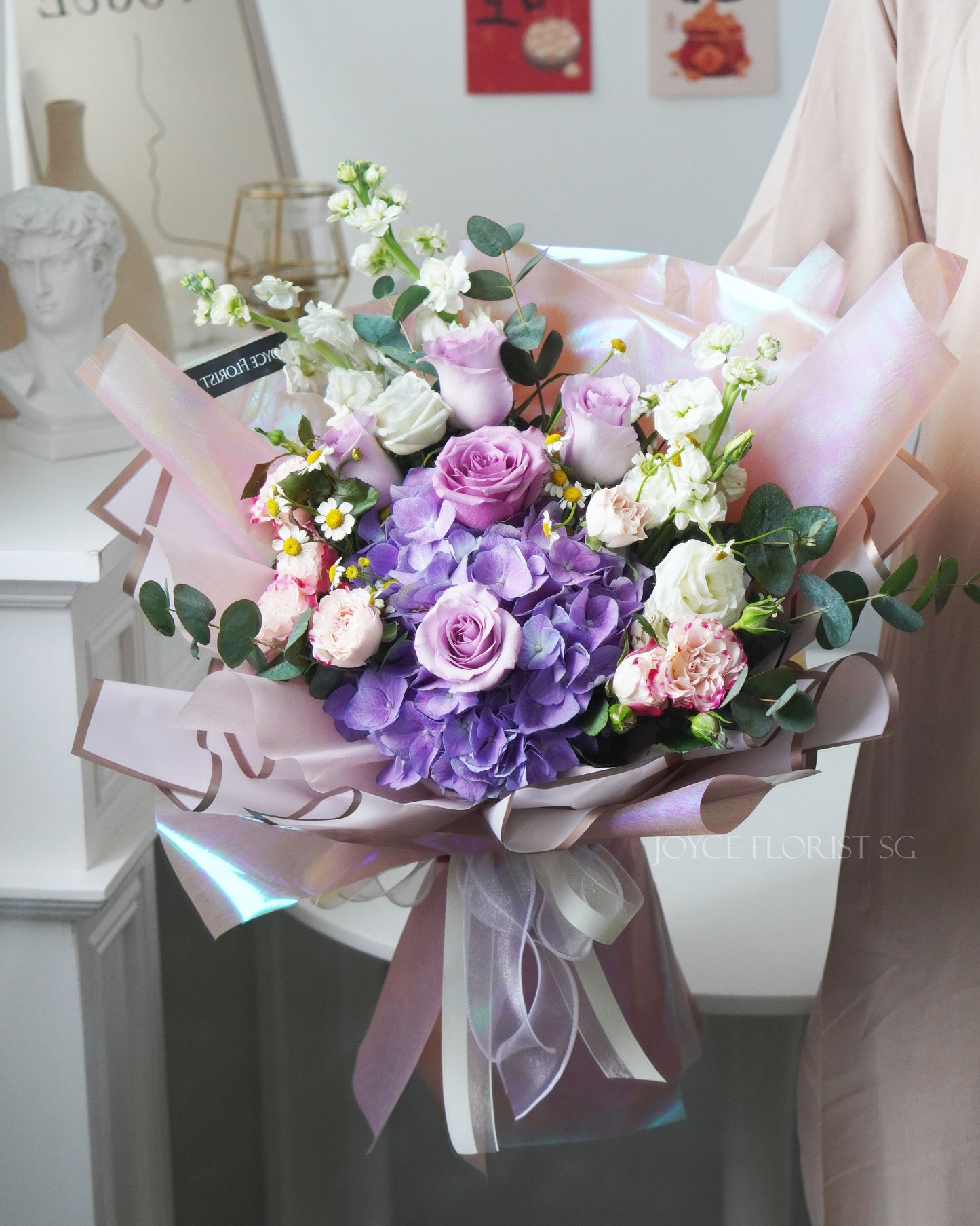 Hydrangea Flower Bouquet - Purple Dream