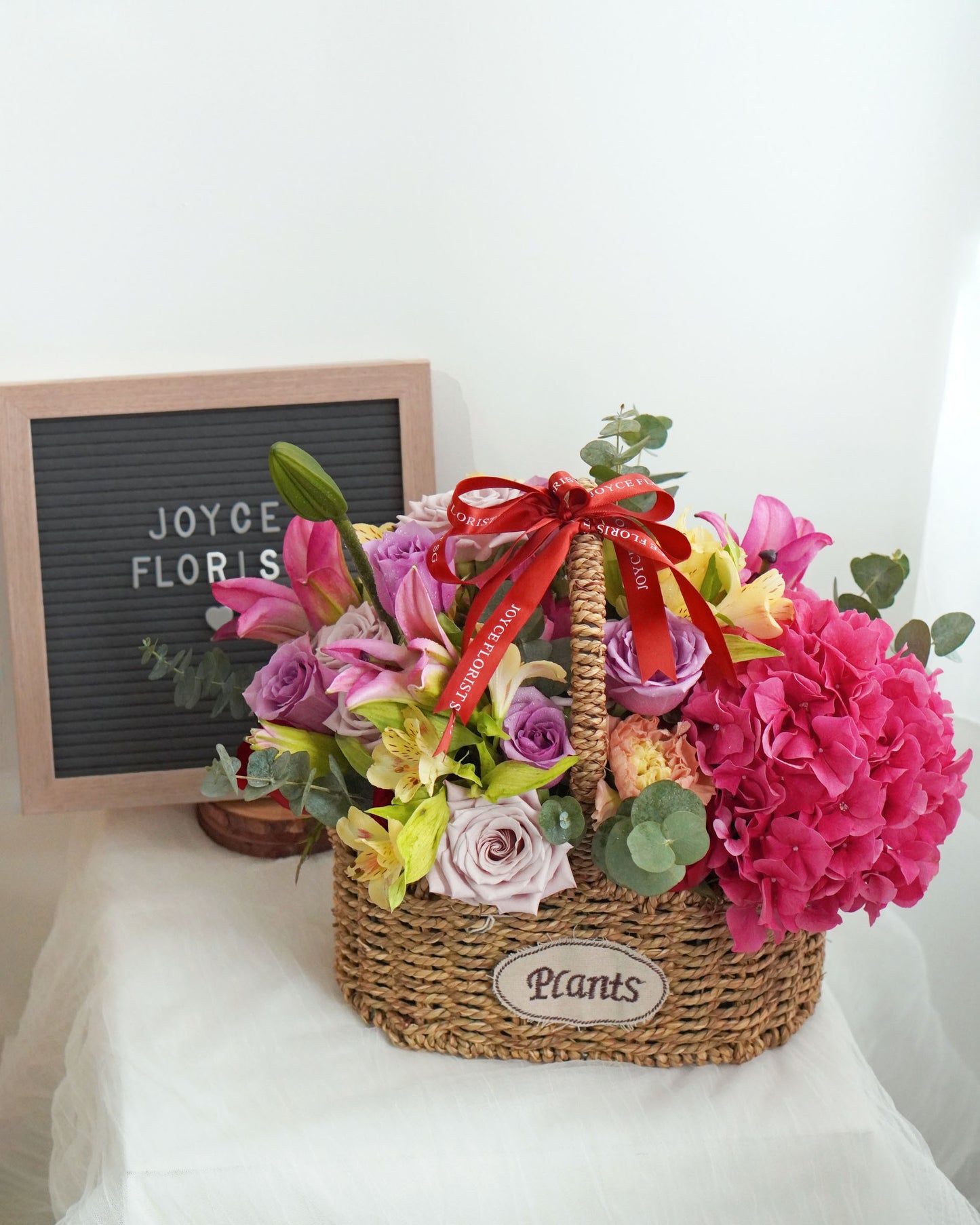 Assorted Flower Bloom Basket - Full of Love