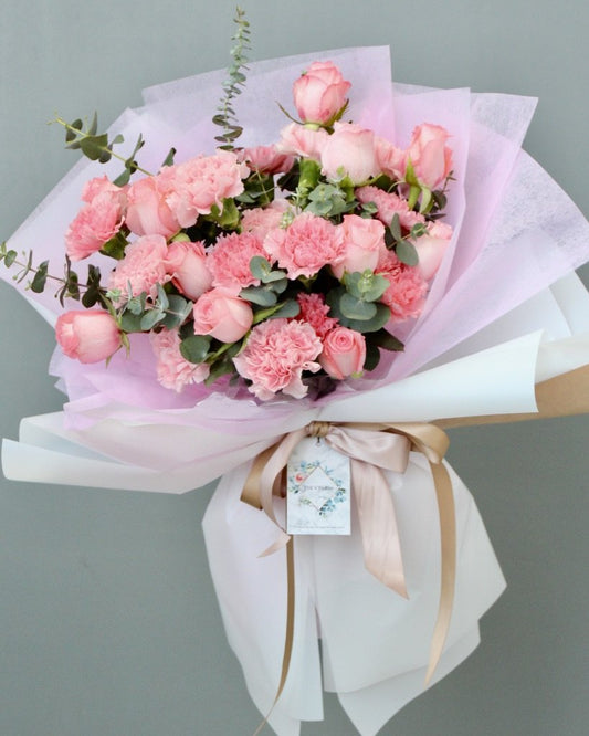 Carnations with Roses Flower Bouquet  | Singapore SG  Florist