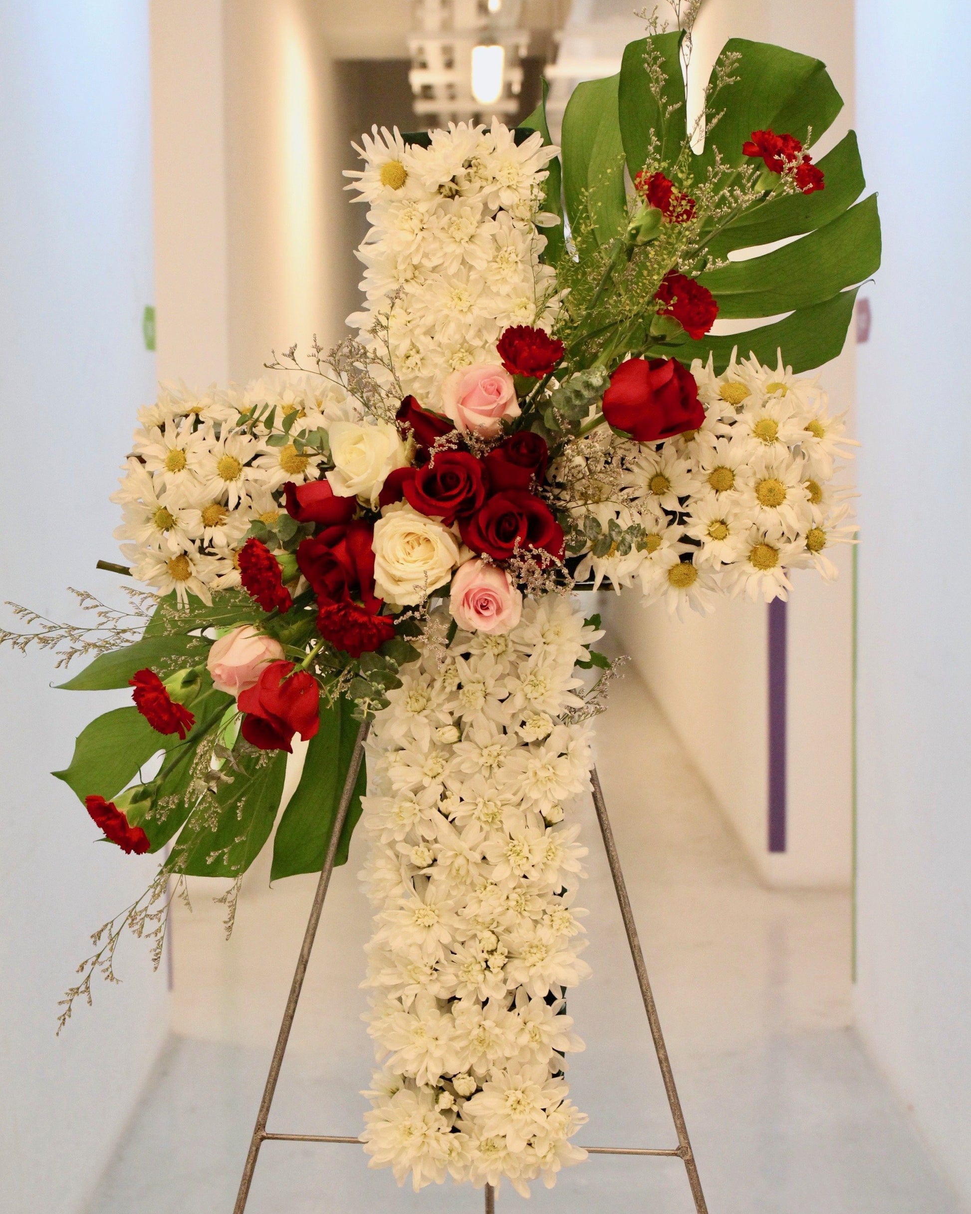 Condolence Flower - Cross Wreath