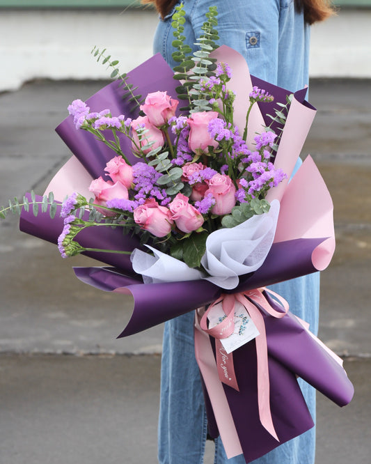 Purple Rose bouquet | Birthday Flower Delivery | Singapore SG  Florist