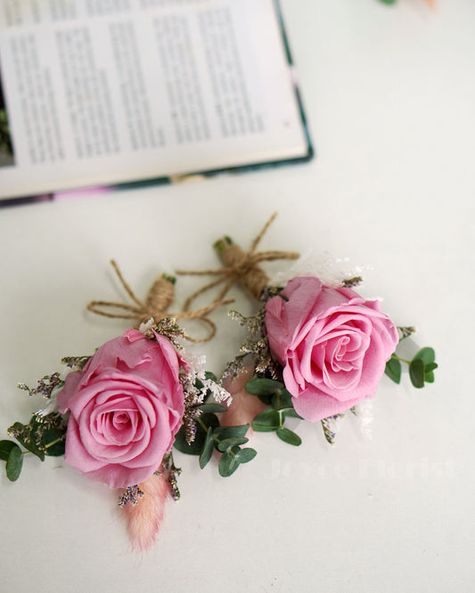 Boutonnieres - Preserved Pink Rose